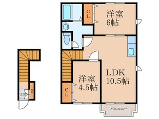 プラム－ルⅡ番館の物件間取画像